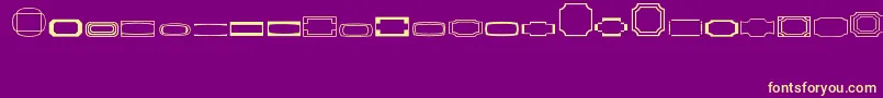 Borders1Regular Font – Yellow Fonts on Purple Background