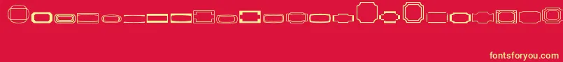 Borders1Regular Font – Yellow Fonts on Red Background