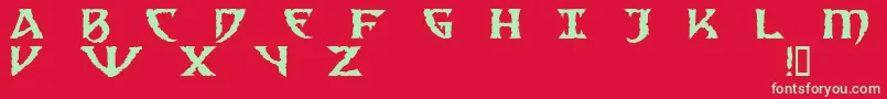 SamediDemo Font – Green Fonts on Red Background