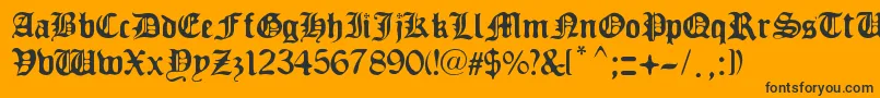Więcej informacji o czcionce OldEurope Czcionka OldEurope – czarne czcionki na pomarańczowym tle