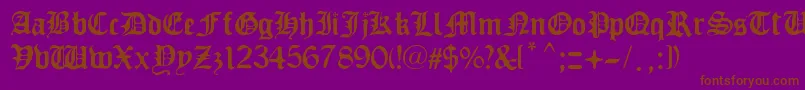 OldEurope Font – Brown Fonts on Purple Background