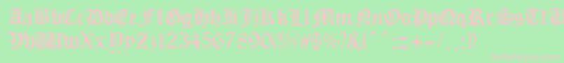 OldEurope Font – Pink Fonts on Green Background