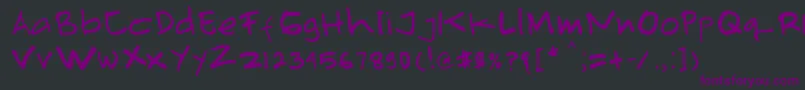 Шрифт Primahandwrite – фиолетовые шрифты на чёрном фоне