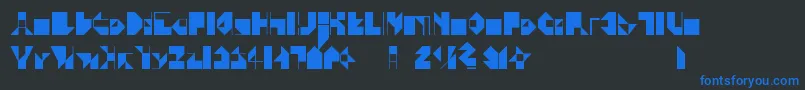 Zev Font – Blue Fonts on Black Background
