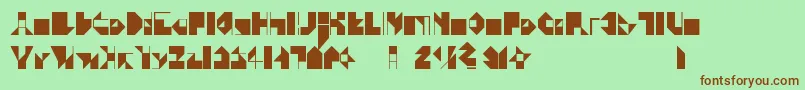 Zev Font – Brown Fonts on Green Background