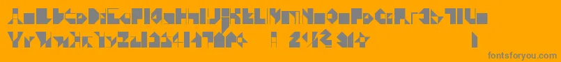 Zev Font – Gray Fonts on Orange Background
