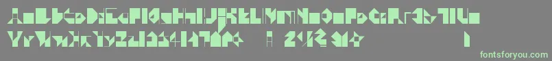 Zev Font – Green Fonts on Gray Background