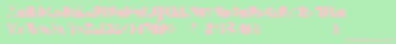 Zev Font – Pink Fonts on Green Background