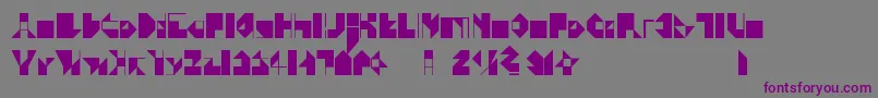 Zev Font – Purple Fonts on Gray Background
