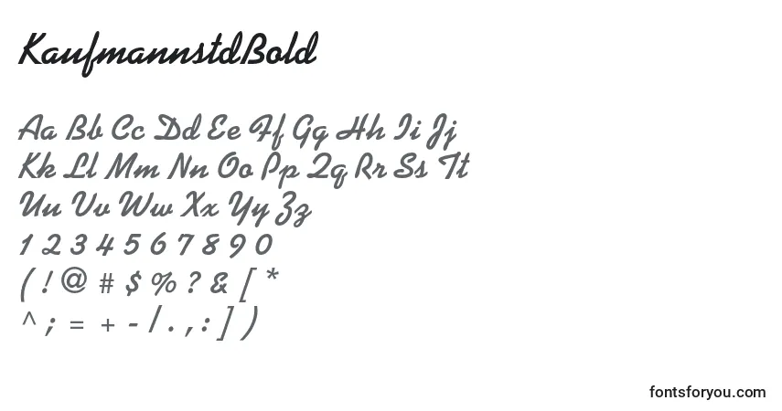Шрифт KaufmannstdBold – алфавит, цифры, специальные символы
