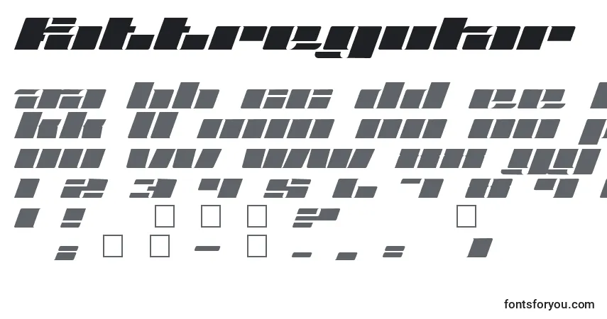 Шрифт FattRegular – алфавит, цифры, специальные символы