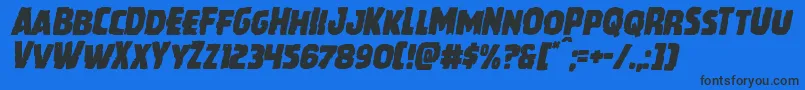 Howlinmadital Font – Black Fonts on Blue Background