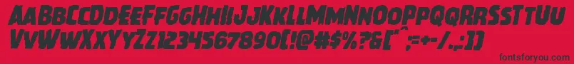 Howlinmadital Font – Black Fonts on Red Background