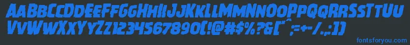 Howlinmadital Font – Blue Fonts on Black Background