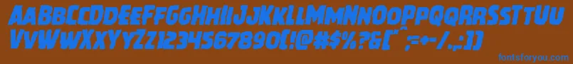 Howlinmadital Font – Blue Fonts on Brown Background