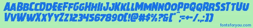 Howlinmadital Font – Blue Fonts on Green Background