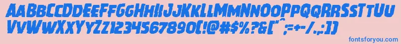 Howlinmadital Font – Blue Fonts on Pink Background
