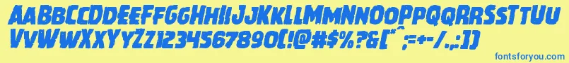Howlinmadital Font – Blue Fonts on Yellow Background
