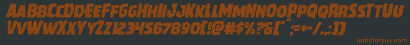 Howlinmadital Font – Brown Fonts on Black Background