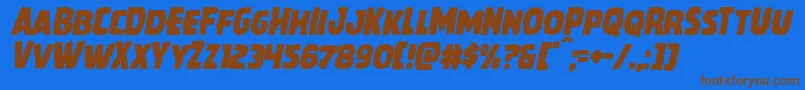 Howlinmadital Font – Brown Fonts on Blue Background