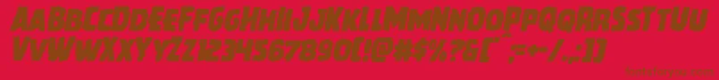 Howlinmadital Font – Brown Fonts on Red Background