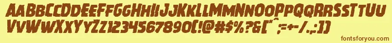 Howlinmadital Font – Brown Fonts on Yellow Background