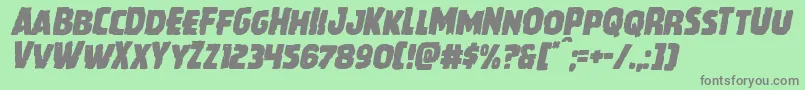 Howlinmadital Font – Gray Fonts on Green Background