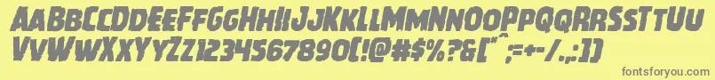 Howlinmadital Font – Gray Fonts on Yellow Background