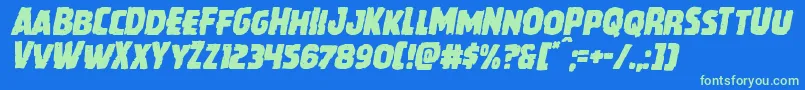 Howlinmadital Font – Green Fonts on Blue Background