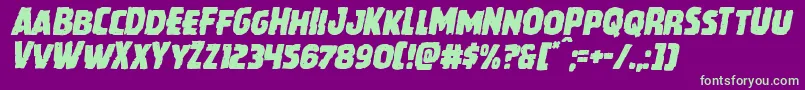 Howlinmadital Font – Green Fonts on Purple Background