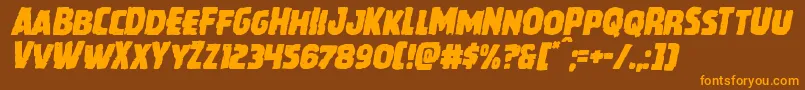 Howlinmadital Font – Orange Fonts on Brown Background