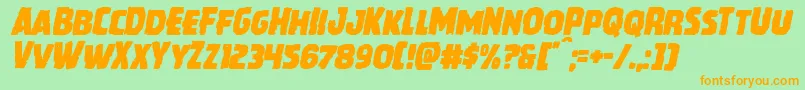 Howlinmadital Font – Orange Fonts on Green Background