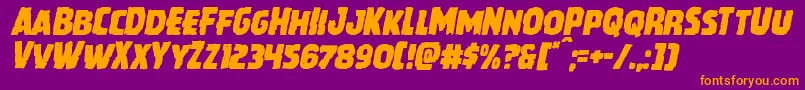 Howlinmadital Font – Orange Fonts on Purple Background