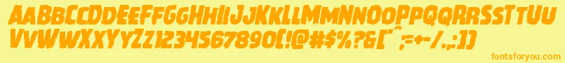Howlinmadital Font – Orange Fonts on Yellow Background