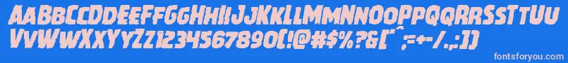 Howlinmadital Font – Pink Fonts on Blue Background