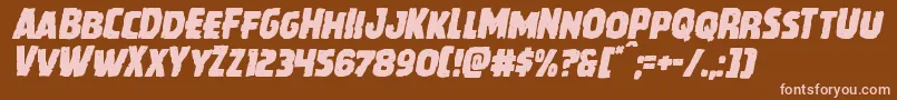 Howlinmadital Font – Pink Fonts on Brown Background