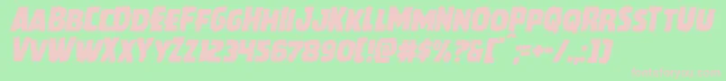 Howlinmadital Font – Pink Fonts on Green Background