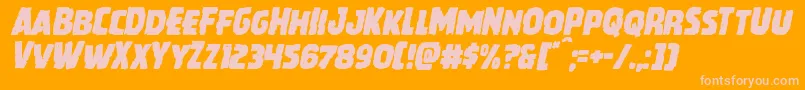 Howlinmadital Font – Pink Fonts on Orange Background