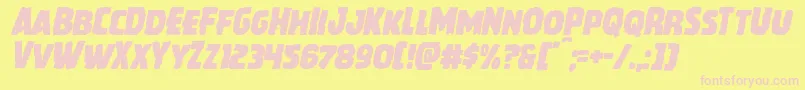 Howlinmadital Font – Pink Fonts on Yellow Background