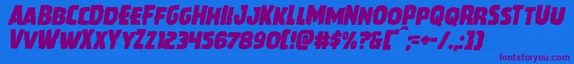 Howlinmadital Font – Purple Fonts on Blue Background