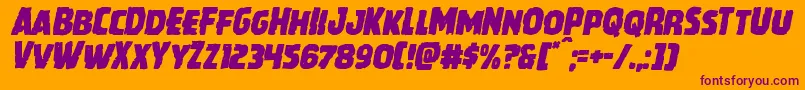 Howlinmadital Font – Purple Fonts on Orange Background