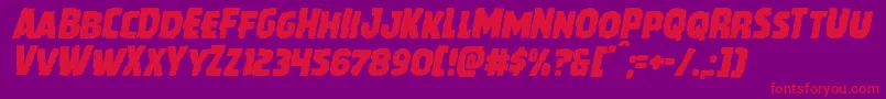 Howlinmadital Font – Red Fonts on Purple Background