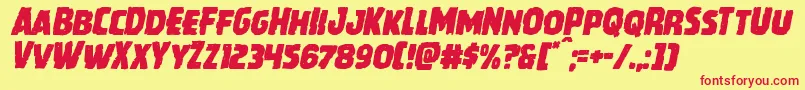 Howlinmadital Font – Red Fonts on Yellow Background