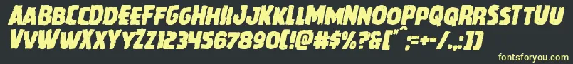 Howlinmadital Font – Yellow Fonts on Black Background
