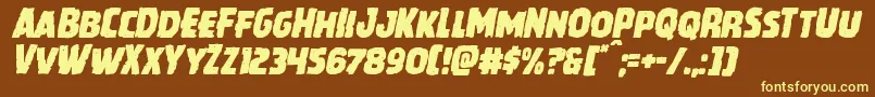Howlinmadital Font – Yellow Fonts on Brown Background