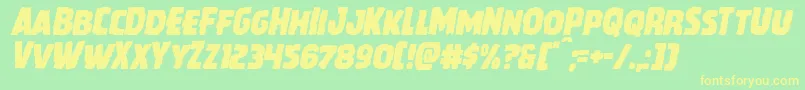 Howlinmadital Font – Yellow Fonts on Green Background