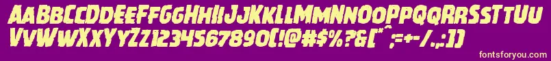 Howlinmadital Font – Yellow Fonts on Purple Background