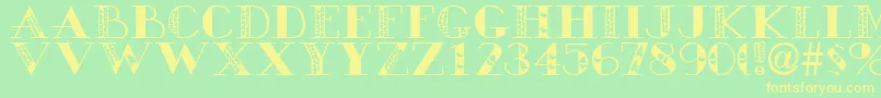 Happy Easter Font – Yellow Fonts on Green Background