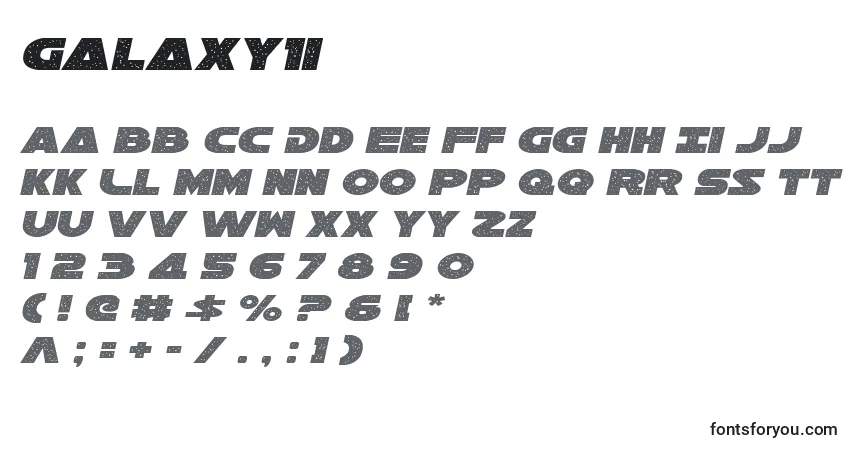 Galaxy1i-fontti – aakkoset, numerot, erikoismerkit