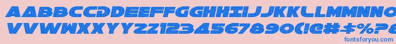 フォントGalaxy1i – ピンクの背景に青い文字